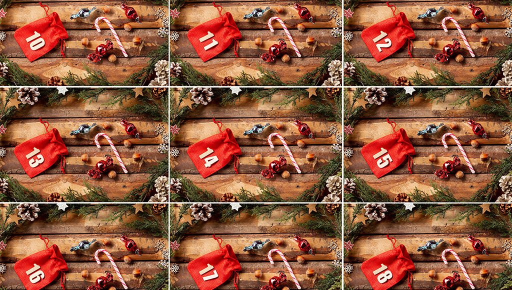 calendario dell'avvento con i pallet